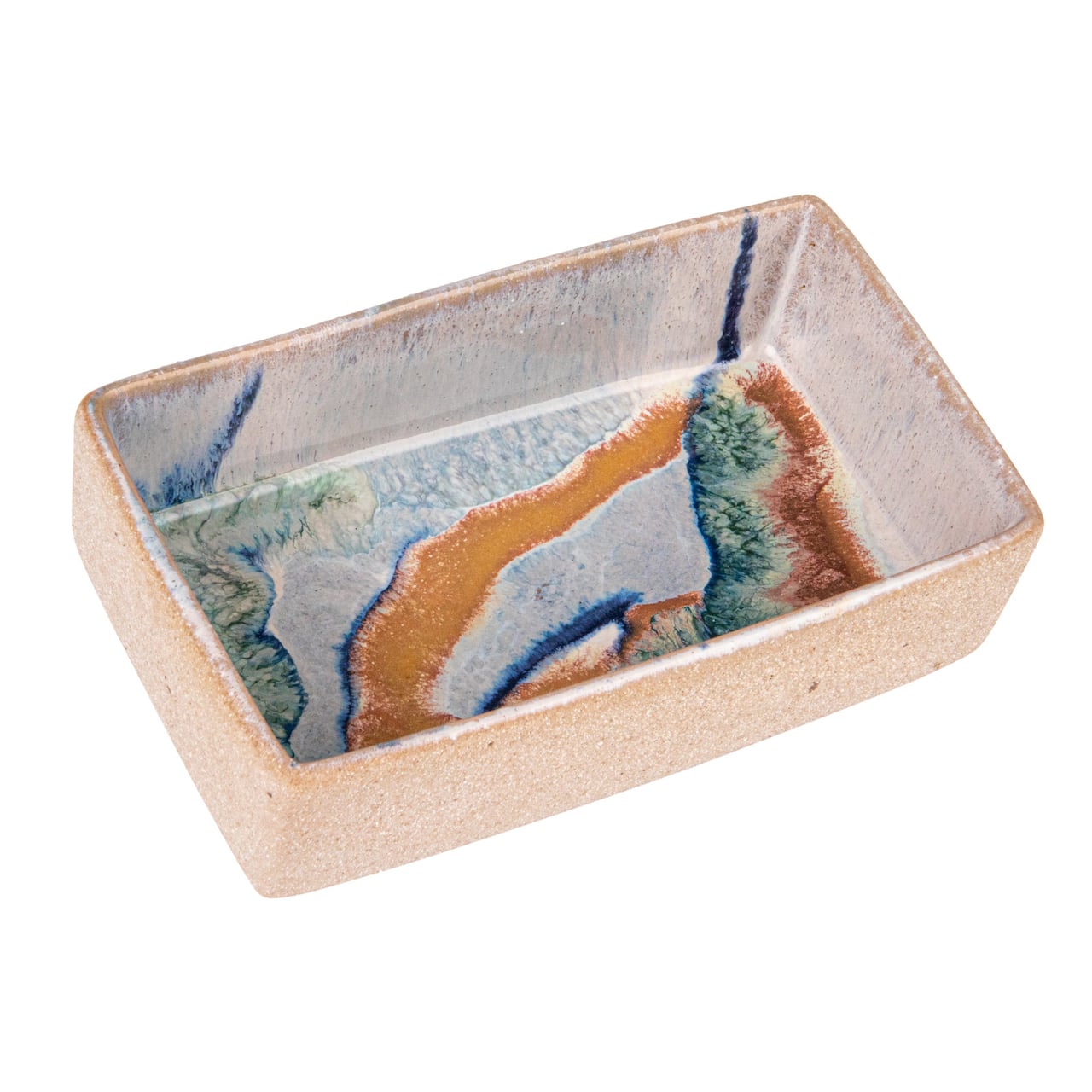 Hello Honey® 7" Square Abstract Artistry Stoneware Bowl